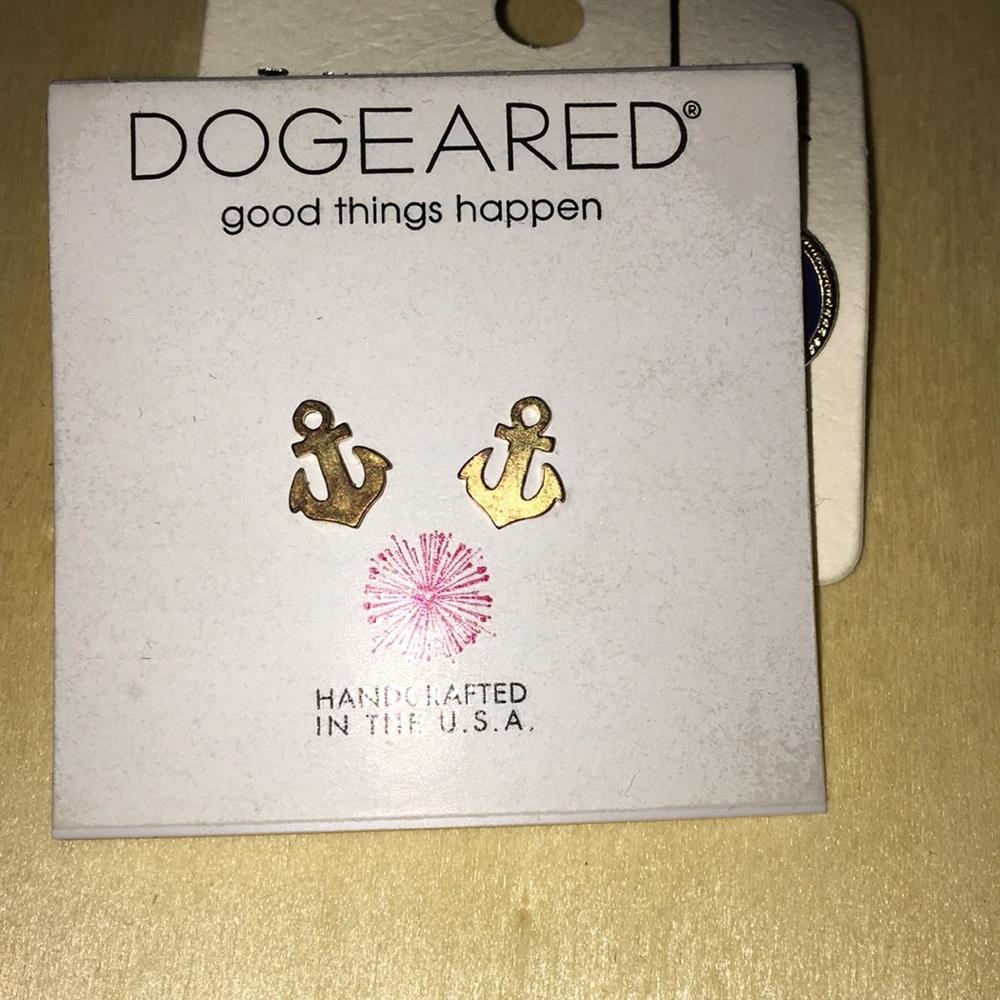 Dogeared anchor earrings.